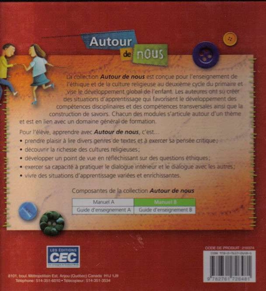 Commandez Autour De Nous, 2e Cycle, Manuel B | Service Scolaire SESCO