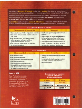 Commandez Carnet D'histoire, Savoirs Et Activités B, 2e édition ...